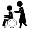 Nursing Care Helper ｜ Wheelchair ｜ Elderly Housing with Care ｜ Elderly --Business ｜ Clip Art ｜ Free Material
