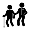Caseworker ｜ Assistance ｜ Elderly ｜ Support-Business ｜ Clip Art ｜ Free Material