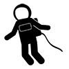 Astronaut ｜ Weightlessness ｜ Darkness ｜ Infinity --Business ｜ Clip Art ｜ Free Material