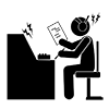 Radio communication person --Business | Clip art | Free material