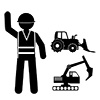 Construction Machinery Operator-Business | Clip Art | Free Material