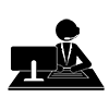 Telephone operator ｜ Customer support ｜ Complaint processing ｜ Customer center --Business ｜ Clip art ｜ Free material