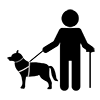 Guide dog ｜ Partner ｜ Service dog ｜ Person with a disability ｜ Business ｜ Clip art ｜ Free material