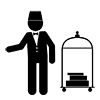 Bellboy ｜ Hotel ｜ Service Industry ｜ Luggage --Business ｜ Clip Art ｜ Free Material