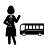 Sightseeing Bus Guide ｜ Travel ｜ Information ｜ Crew ――Business ｜ Clip Art ｜ Free Material