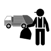 Garbage collector ｜ Truck ｜ Cleaner ｜ Garbage truck --Business ｜ Clip art ｜ Free material