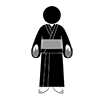 Dressing ｜ Japanese clothes ｜ Folk clothes ｜ Kimono --Business ｜ Clip art ｜ Free material