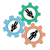 Part of the gear-Business | Clip art | Free material
