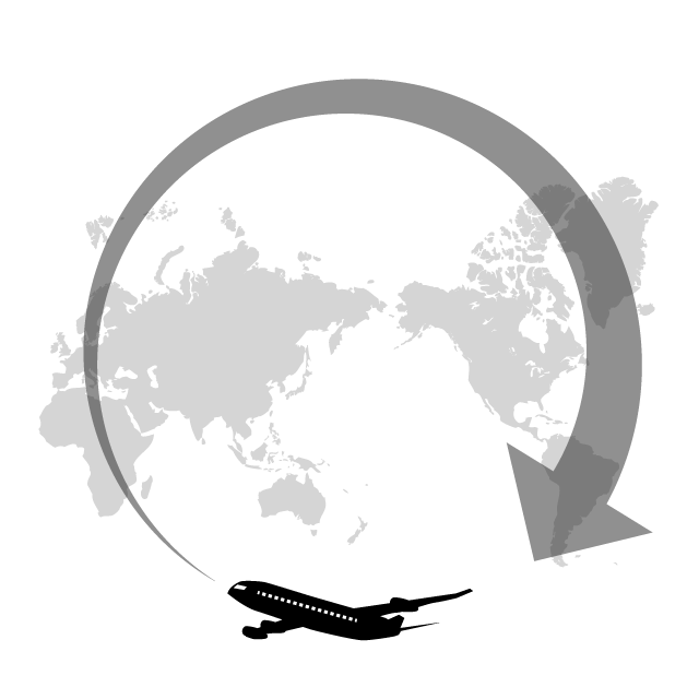 Overseas expansion-illustration / clip art / free / photo / icon / black and white / simple