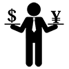 Dollars and Yen-Business | Clip Art | Free Material