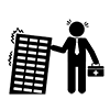 Company management leans --Business | Clip art | Free material