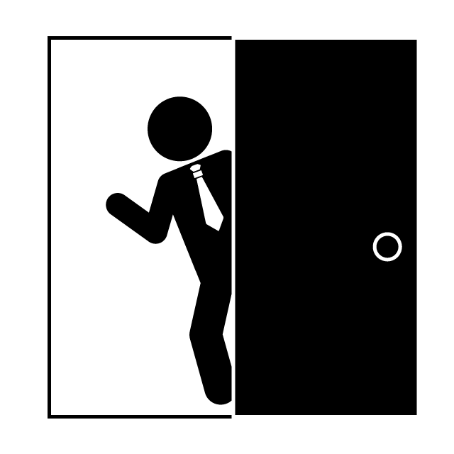 Door-Illustration / Clip Art / Free / Photo / Icon / Black and White / Simple