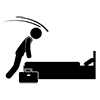 Work tired ｜ Bed ｜ Fall down --Business ｜ Clip art ｜ Free material