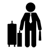 Airport ｜ Business trip ｜ Suitcase --Business ｜ Clip art ｜ Free material