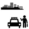 Taxi ｜ Ride ｜ Business ｜ Business ｜ Clip Art ｜ Free Material