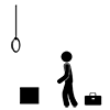 Hanging ｜ Business ｜ Failure --Business ｜ Clip Art ｜ Free Material