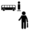 Bus stop ｜ Attendance ｜ Commuting ｜ Business ｜ Clip art ｜ Free material