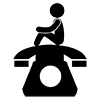 Phone ｜ Wait ｜ Don't call --Business ｜ Clip art ｜ Free material