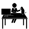 With pets ｜ Fun time ｜ Remote work ｜ Business ｜ Clip art ｜ Free material