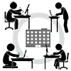 Network ｜ Working style ｜ Telework ｜ Business ｜ Clip art ｜ Free material
