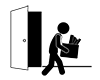 Gently leave the company. I lose my job. Run away from the door. --Business ｜ Clip Art ｜ Free Material
