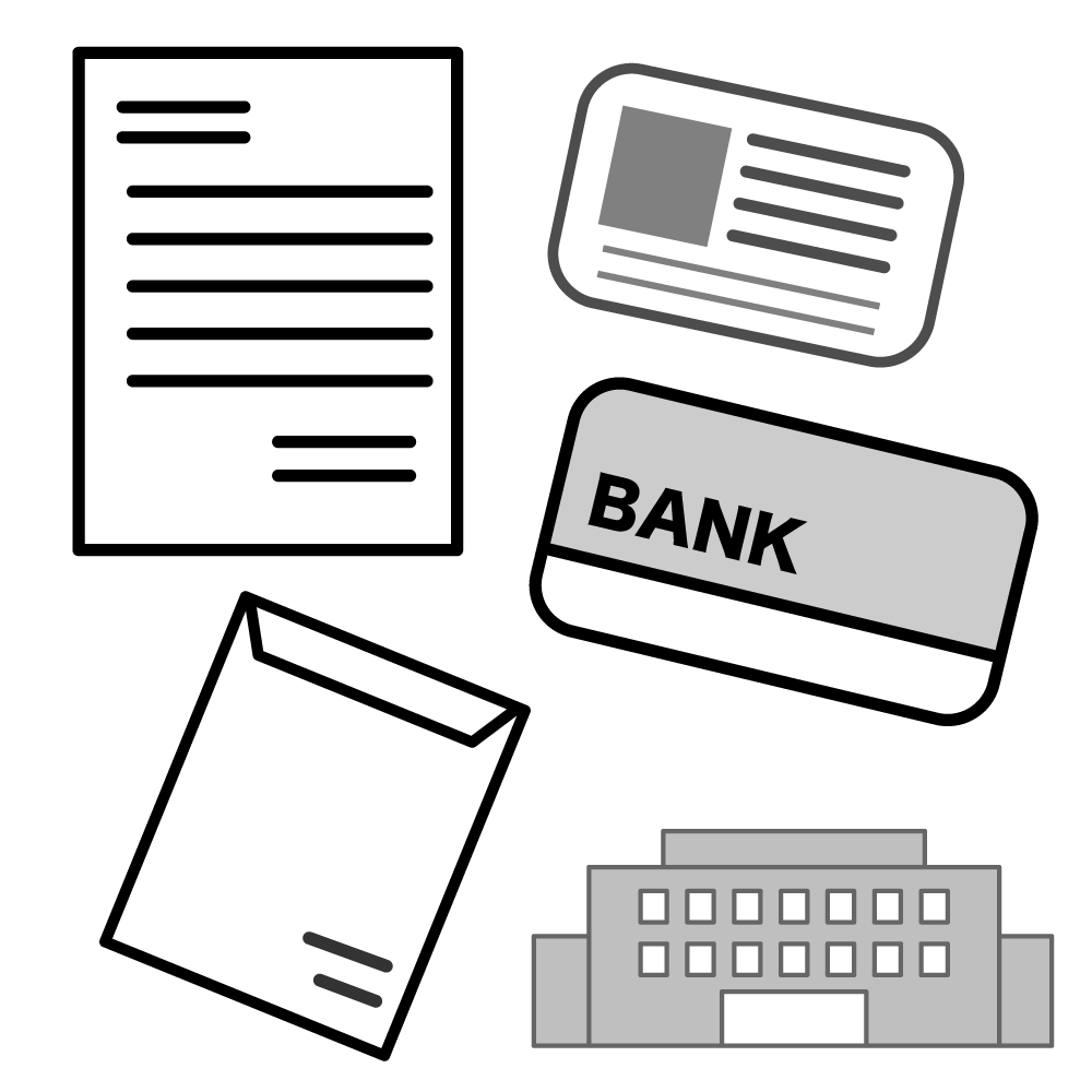 Flat-rate Benefits / Notification Cards / Business Income-Illustrations / Clip Art / Free / Photos / Icons / Black and White / Simple